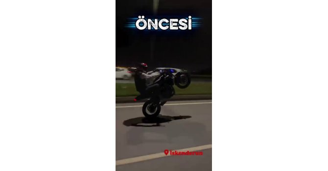 Plakayı söküp sosyal medya uğruna şov yapan motosiklet sürücüsüne 128 bin TL ceza