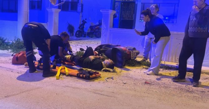 Alkollü sürücünün kullandığı motosiklet, otomobille ile çarpıştı