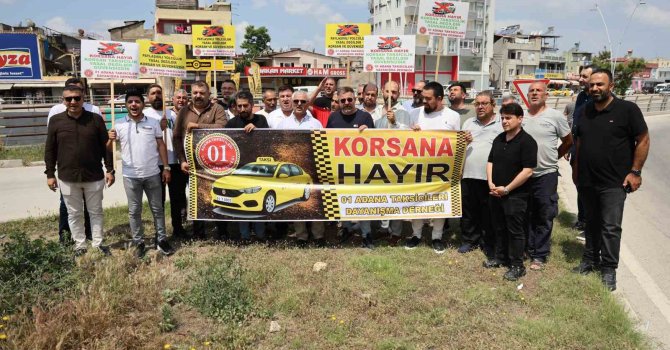 Taksiciler konvoyla korsan taşımacılığa tepki gösterdi