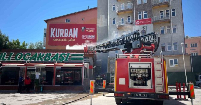 Burdur’da baca yangını