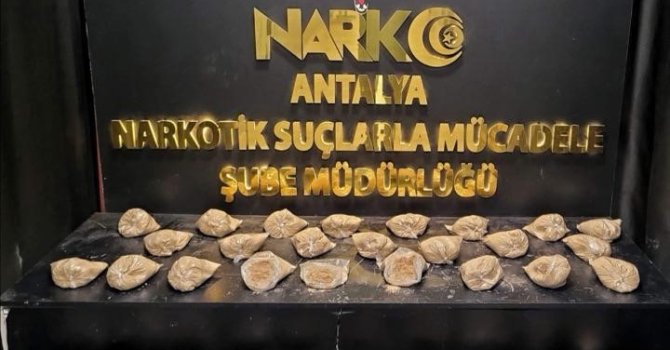 Antalya’da 16,6 kilogram eroin ele geçirildi