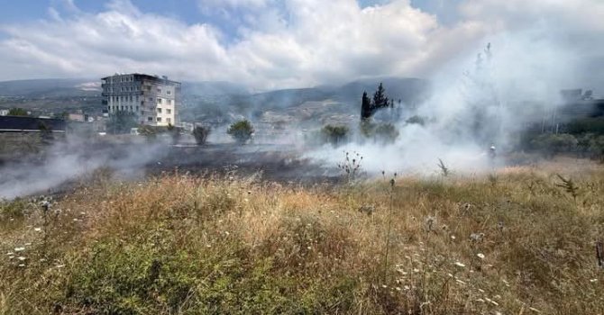 İskenderun’da otluk alan yangını