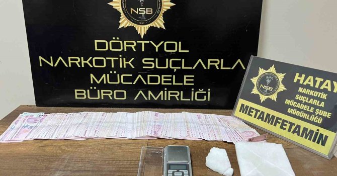 Erzin’de 250 gram metamfetamin ele geçirildi