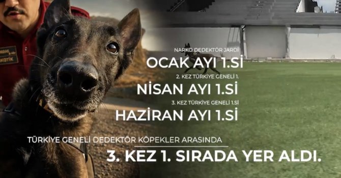 Narkotik köpeği ‘Jardi’ üçüncü kez zirvede