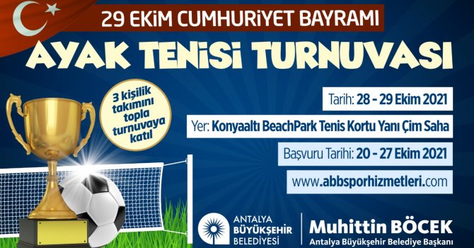 Ayak Tenisi Turnuvası’na başvurular başladı