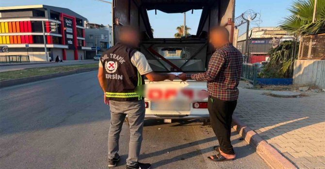 Sosyal medyadaki görüntüler ihbar oldu, kamyonet sürücüsüne ceza kesildi
