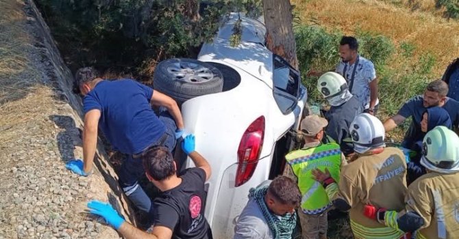 Şarampole devrilen otomobilin sürücüsü günlerdir süren hayat mücadelesini kaybetti