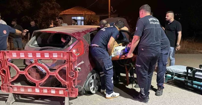 Gazipaşa’da otomobil takla attı: 4 yaralı
