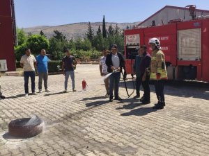 Belen ve Reyhanlı’da temel yangın eğitimi verildi