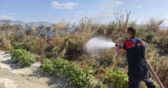 Burdur’da arazi yangınında 20 dekarlık alan kül oldu