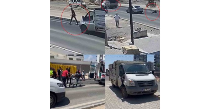 16 yaşındaki sürücünün kullandığı kamyonet yayaya çaptı: Kaza anı kamerada