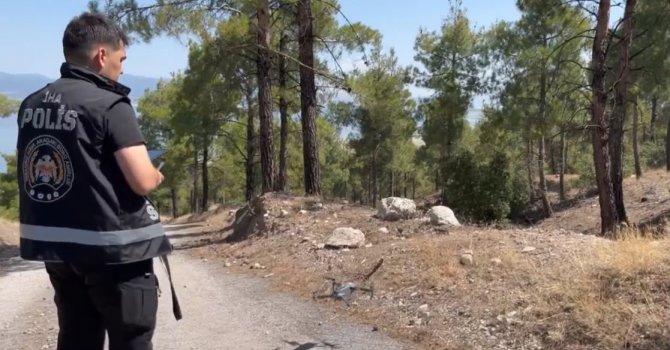 Burdur’da ormanlar, yangınlara karşı polis tarafından dronla denetleniyor