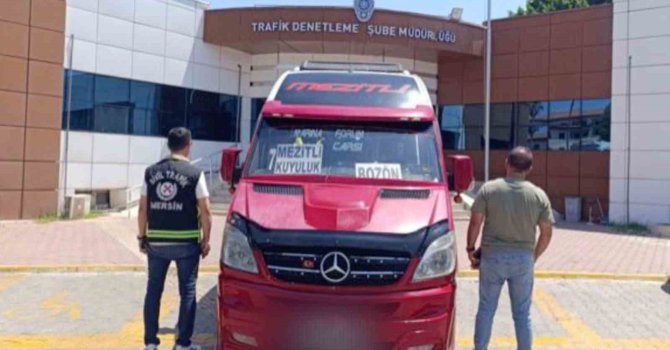 Mersin’de ters şeritte ilerleyen sürücünün ehliyetine el konuldu