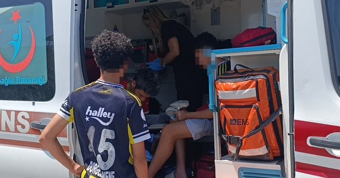 Küçük çocukların motosiklet gezintisi hastanede son buldu