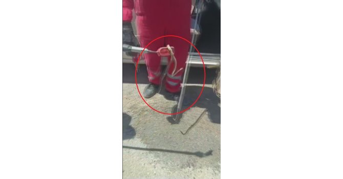Aracına binerken fark ettiği yılanı itfaiye ekipleri yakaladı