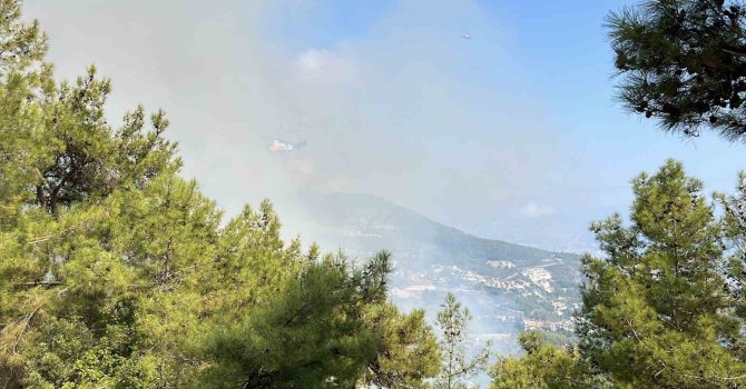 Antalya’da iki ilçede çıkan orman yangınına müdahale ediliyor