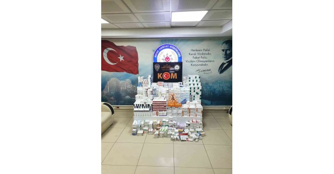 Hatay’da barkod numarası kazınmış bin 267 kutu tıbbi ilaç ele geçirildi