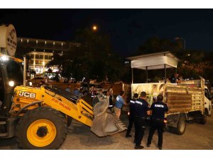 Aksu’da kaldırım işgallerine yönelik denetimler devam ediyor