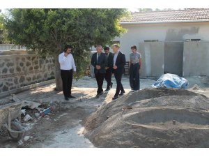Erzin Mustafalı Camii’ndeki restorasyon çalışmaları sürüyor