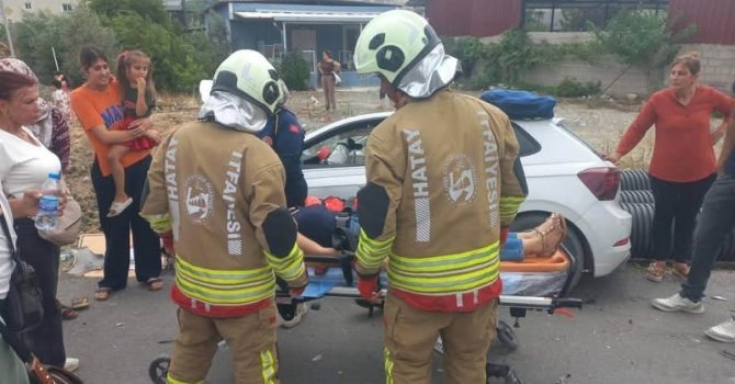 Samandağ’da trafik kazası:1 yaralı