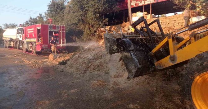 Defne’de samanlık yangını yaşandı
