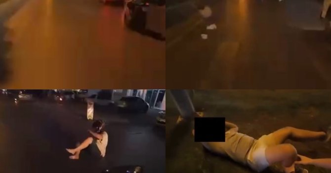 Mersin’de motosikletin yayaya çarptığı kaza kask kamerasında