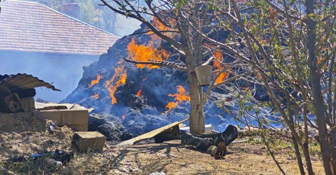 Isparta’da besihane yangını: Binlerce saman ve yonca balyası zarar gördü
