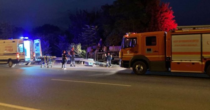 Dörtyol’da devrilen tırın sürücüsü yaralandı