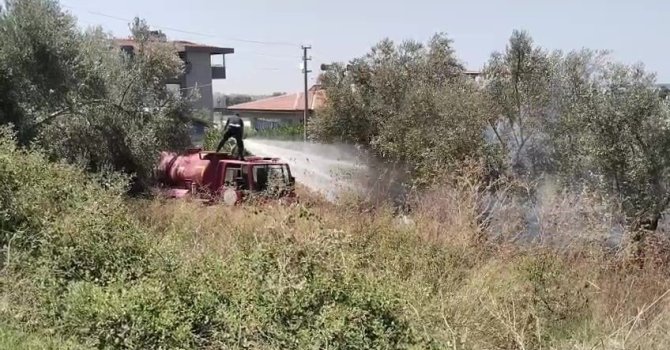 Manavgat’ta tarım arazisinde çıkan yangın söndürüldü