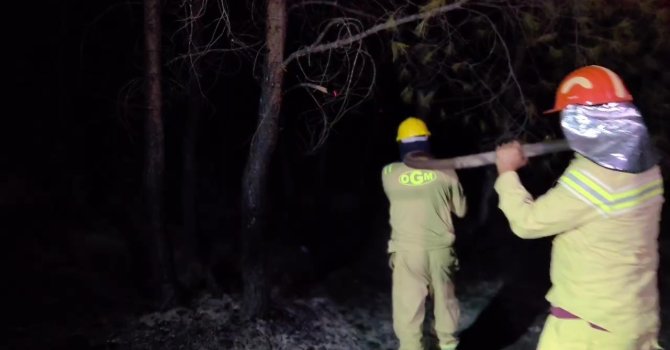 Kaş’taki orman yangını büyük ölçüde kontrol altında