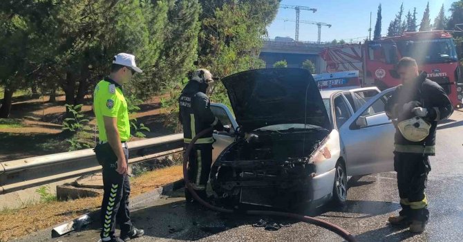 Hastaneden taburcu olduktan dakikalar sonra aracı küle döndü