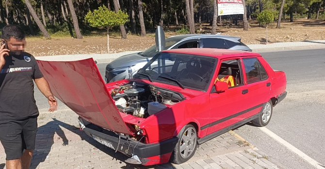 Hurdaya dönen araçtan burnu bile kanamadan çıktı