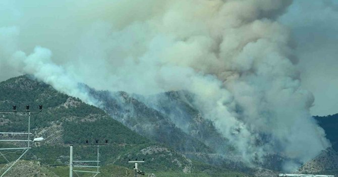 Mersin’deki orman yangını sürüyor