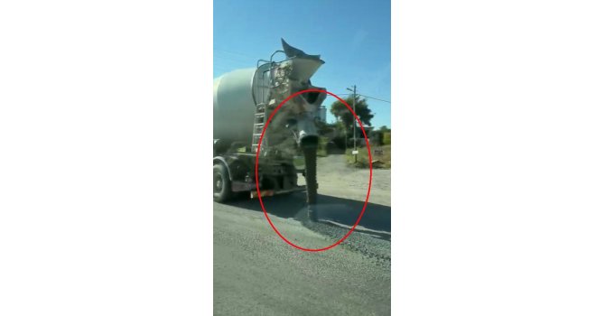 Yola beton dökerek ilerleyen miksere 191 bin TL ceza