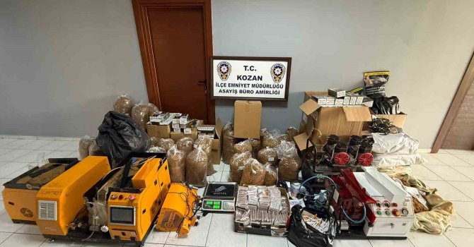 Kozan’da kaçak tütün operasyonu
