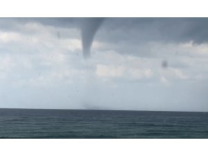 Alanya açıklarında hortum görüntülendi