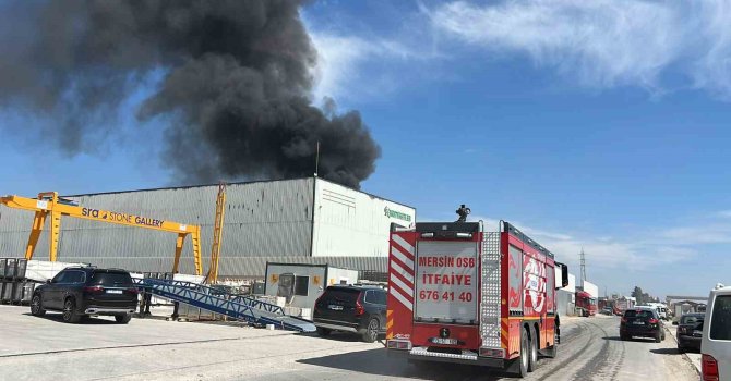 Mersin’de fabrika yangını