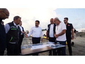 Koçören TOKİ bölgesinde 7 kilometrelik yol çalışması sürüyor