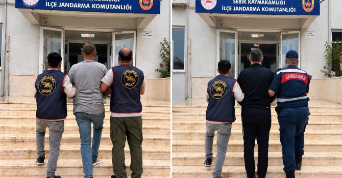 Serik’te hapis cezası ile aranan 2 hükümlü yakalandı