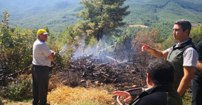 Burdur’da orman yangını ekiplerin müdahalesiyle söndürüldü