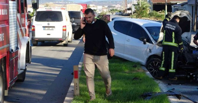 Takla atan otomobilden çıkıp kazaya sebep olduğunu düşündüğü aracın önünü kesti