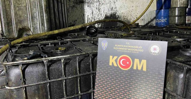 Alanya’da 13 ton kaçak akaryakıt ele geçirildi
