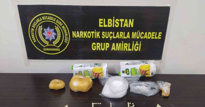 Meyve suyu kutusuna gizlenen uyuşturucuya 3 tutuklama