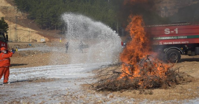 Kahramanmaraş’ta yangın tatbikatı