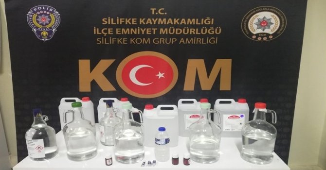 Silifke’de sahte içki operasyonu