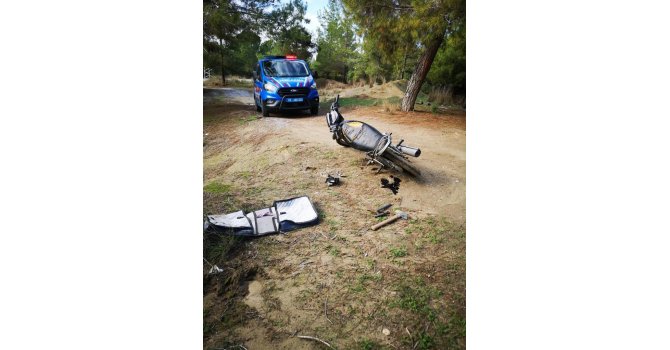 Bakır kablo hırsızları çalıntı motosikletle yakalandı