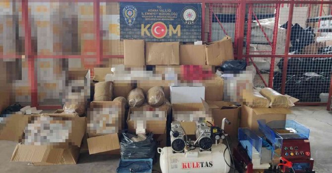 Adana’da 2 milyon 700 bin kaçak makaron ele geçirildi