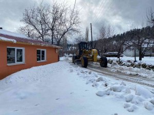 Yaz turizminin merkezi Kaş’ın yüksek kesimleri beyaza büründü