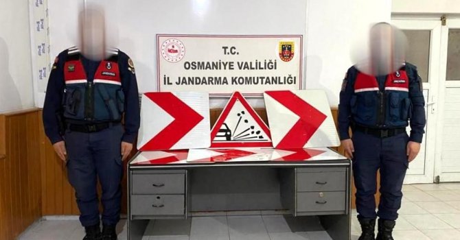 Trafik tabelalarını çalan hırsız yakalandı