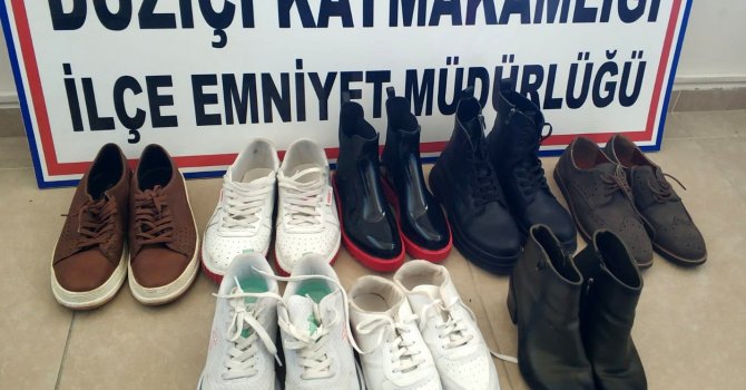 Apartmandan ayakkabı çalan hırsızlar yakalandı